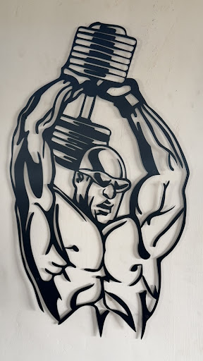 Gym interior view with equipment